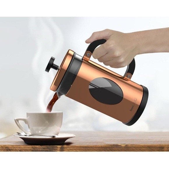 BonVivo Gazetrao I 34 oz (8 Cup) French Press Copper Finish NEW - Picture 9 of 11